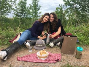 friends drinking mate at estancia in Argentina